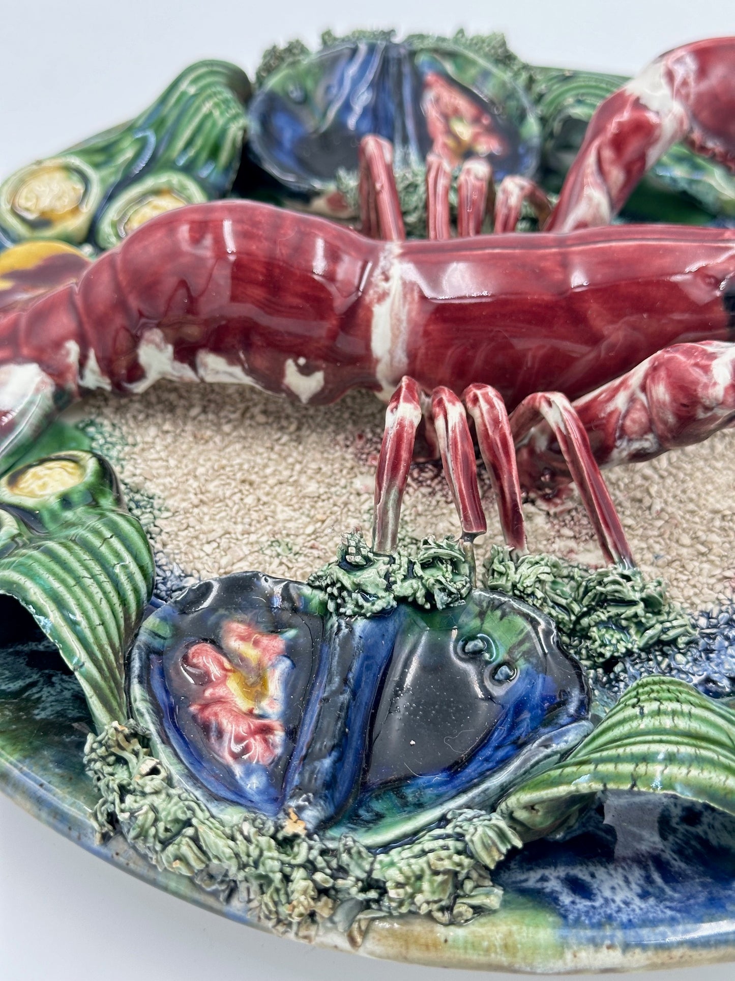 Large Lobster Majolica Plate