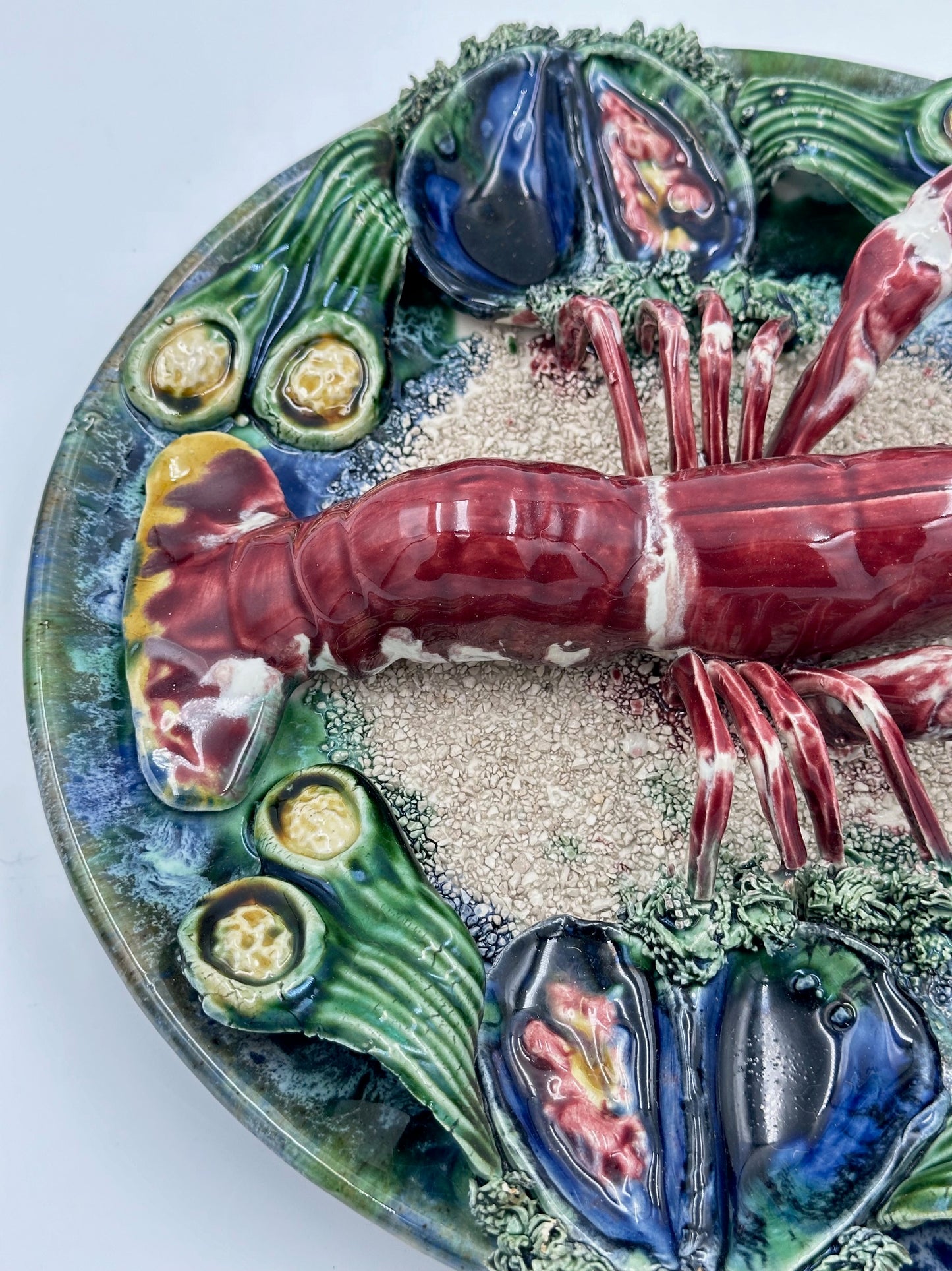 Large Lobster Majolica Plate