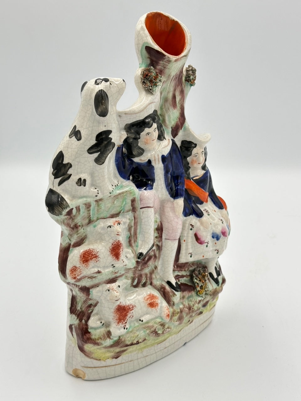 Children with Dog and Lambs Spill Vase