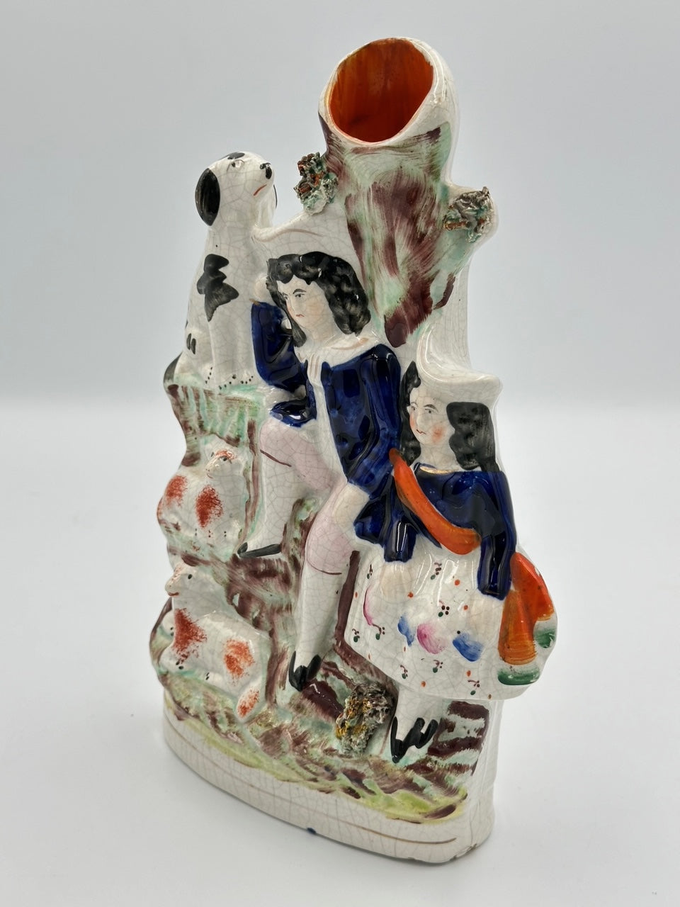 Children with Dog and Lambs Spill Vase